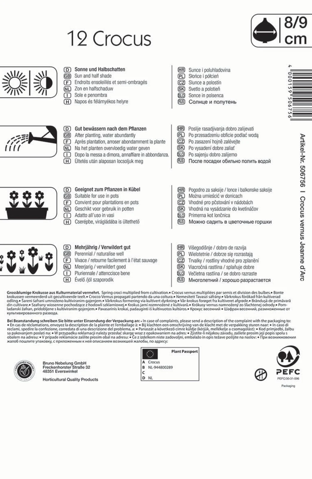 Großblumiger Krokus Jeanne D`Arc (12 Stück) | Krokuszwiebeln Von Kiepenkerl 1 Großblumiger Krokus Jeanne D`Arc (12 Stück) | Krokuszwiebeln Von Kiepenkerl