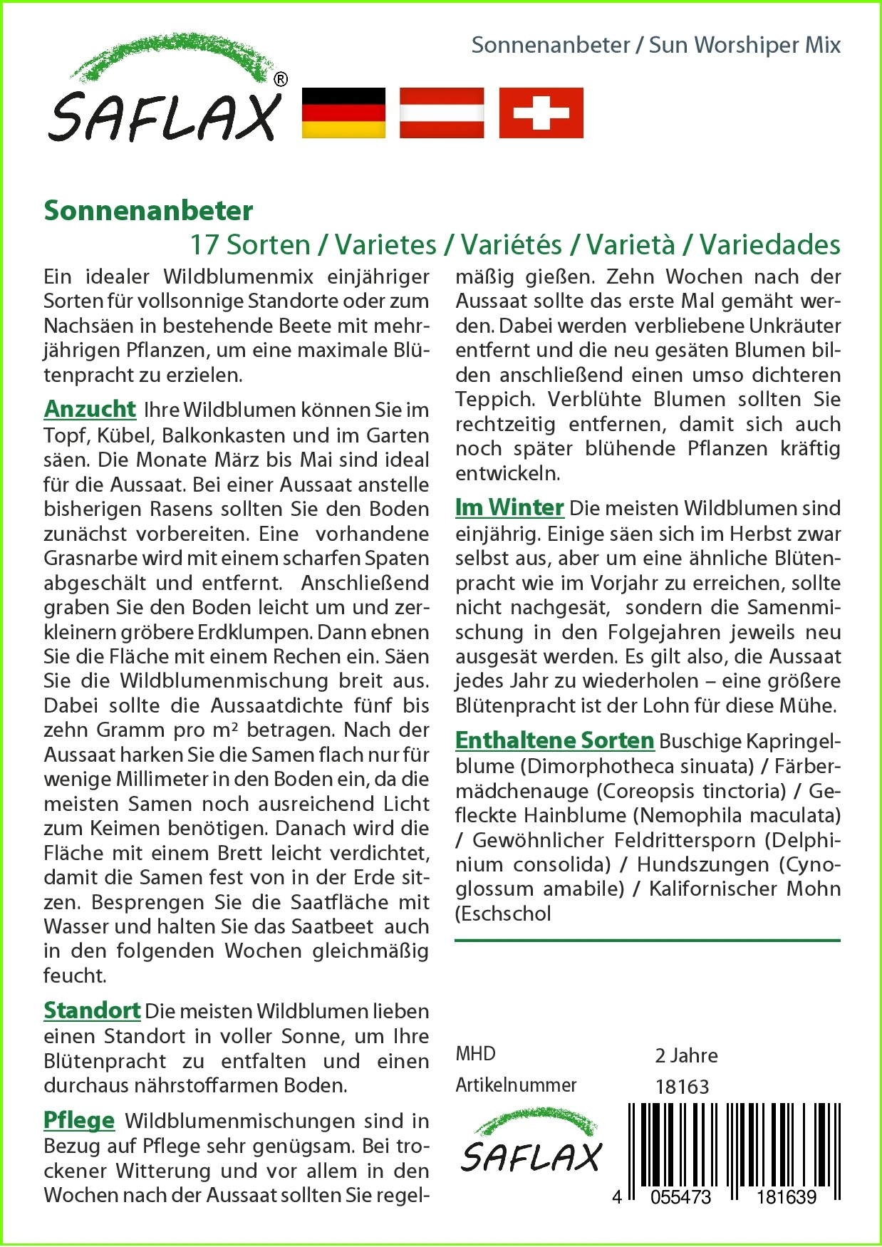 Blumenwiese Sonnenanbeter | Wildblumenwiese Von Saflax 1 Blumenwiese Sonnenanbeter | Wildblumenwiese Von Saflax