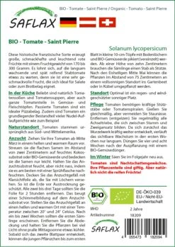 Tomate Saint Pierre | BIO Tomatensamen Von Saflax