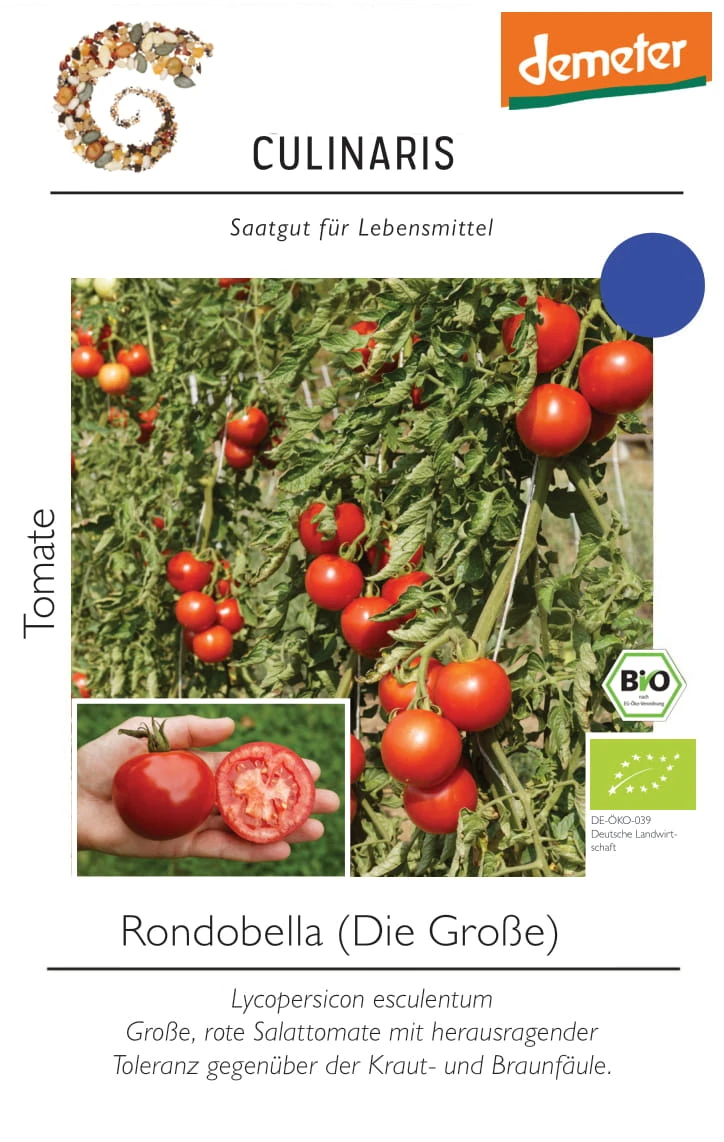 Freilandtomate Rondobella | BIO Freilandtomatensamen Von Culinaris 1 Freilandtomate Rondobella | BIO Freilandtomatensamen Von Culinaris