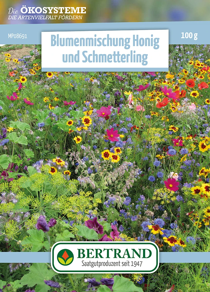 Blumenwiese Blumenmischung Honig Und Schmetterling (100 G) | Blumensamen Von Bertrand 1 Blumenwiese Blumenmischung Honig Und Schmetterling (100 G) | Blumensamen Von Bertrand