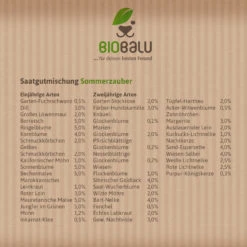 Saatgutmischung Sommerzauber (30 G) | Bienenwiese Von Biobalu -Garten Traum Haus 547420 Saatgutmischung Sommerzauber 30 g