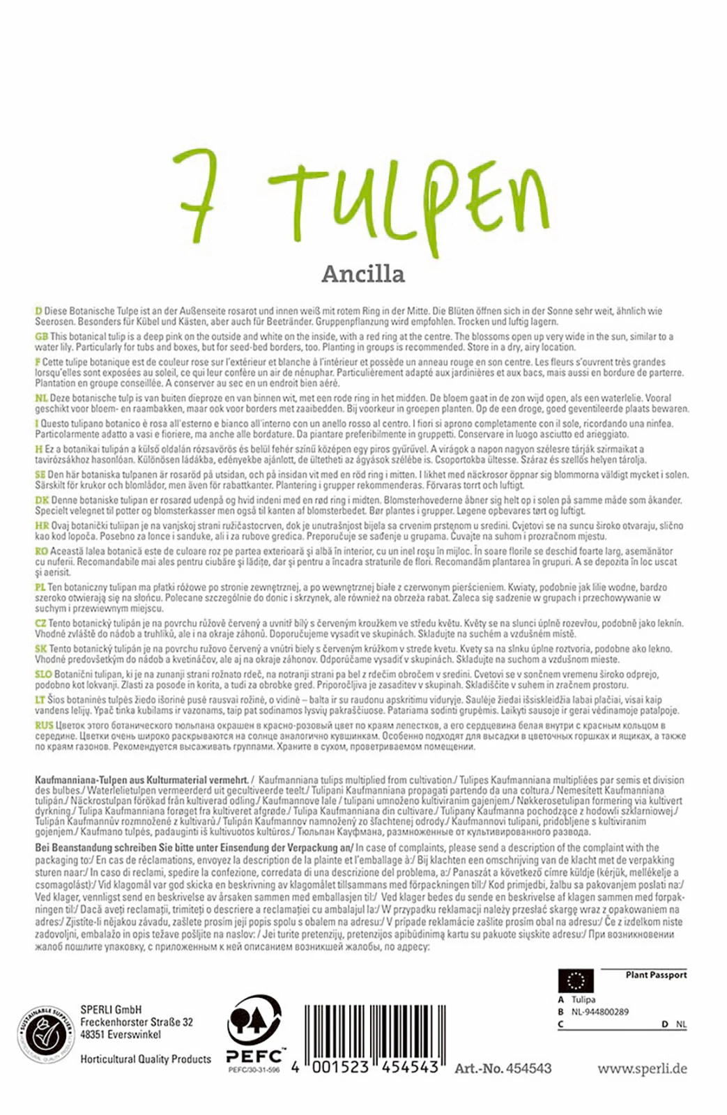 Tulpe Ancilla (7 Stück) | Kaufmanniana-Tulpen Von Sperli 2 Tulpe Ancilla (7 Stück) | Kaufmanniana-Tulpen Von Sperli – Bild 2