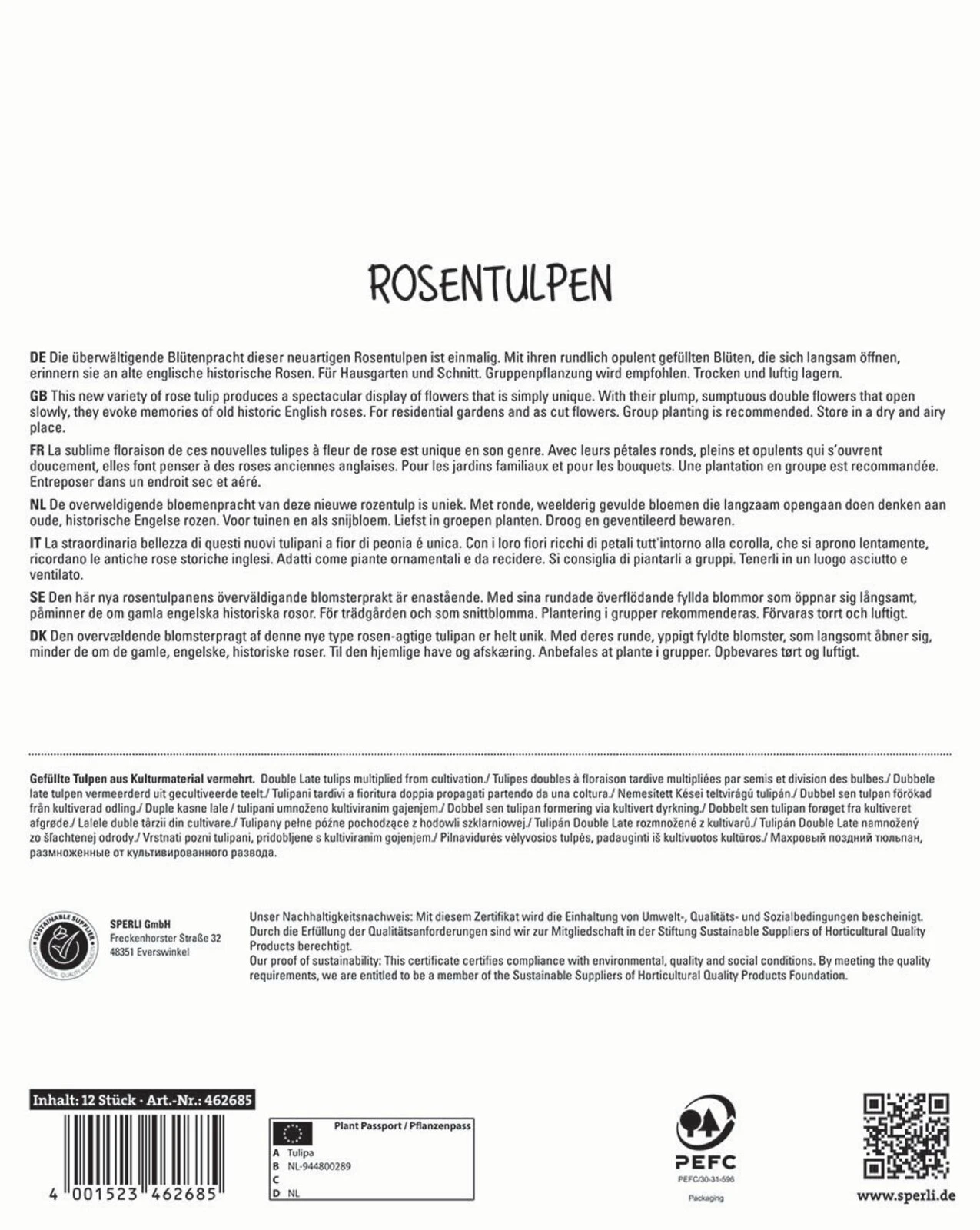 Rosentulpen Mischung (12 Stück) | Tulpenzwiebeln Von Sperli 2 Rosentulpen Mischung (12 Stück) | Tulpenzwiebeln Von Sperli – Bild 2