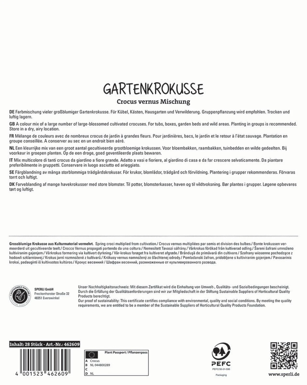 Gartenkrokus Mix (28 Stück) | Krokuszwiebeln Von Sperli 2 Gartenkrokus Mix (28 Stück) | Krokuszwiebeln Von Sperli – Bild 2