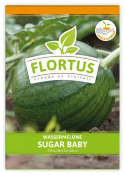 Wassermelone Sugar Baby (100 Tütchen) | BIO Wassermelonensamen Von FLORTUS -Garten Traum Haus 555109 Wassermelone Sugar Baby 100 Tuetchen 2000 0776 100x 1